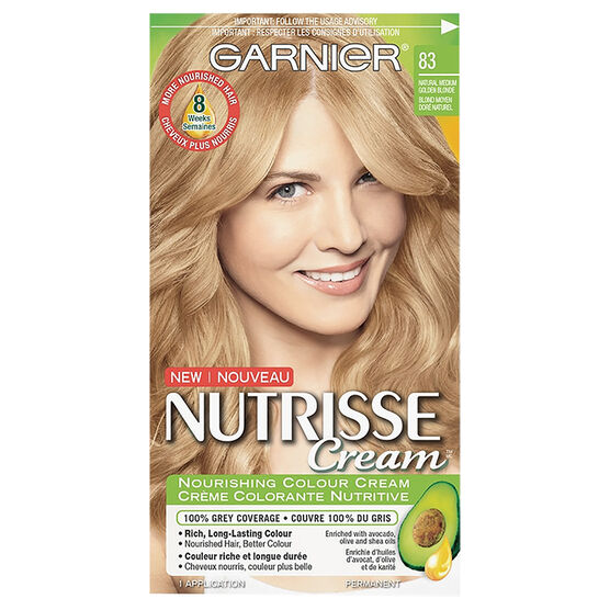 Garnier Nutrisse Cream Permanent Hair Colour - 83 Natural Medium Golden ...