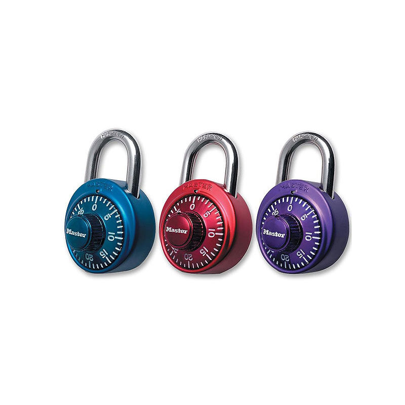 3 Pack Master Lock 1533TRI Locker Lock Mini Combination Padlock Assorted Colors 