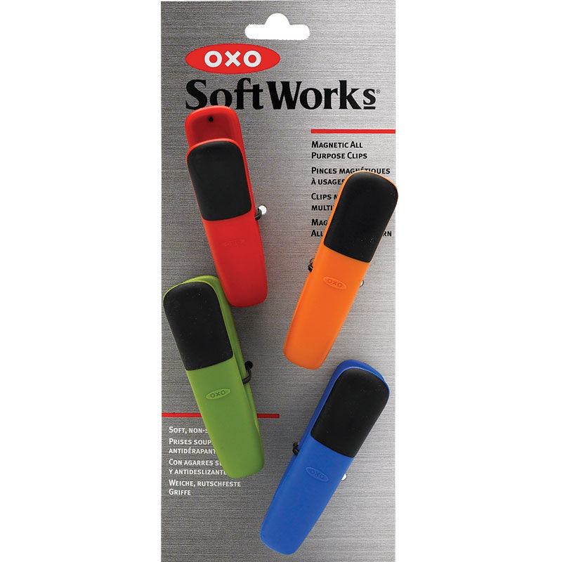 NEW OXO Good Grips Magnetic All-Purpose Clips Set 4pce 