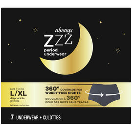 Always ZZZ Period Underwear - Large/Extra Large - 7s