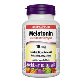melatonin dual action supplements vitamins tablets webber naturals 10mg release drugs swan bilayer maximum bi strength health london londondrugs items