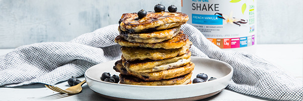 Blueberry Buttermilk Protein Pancakes