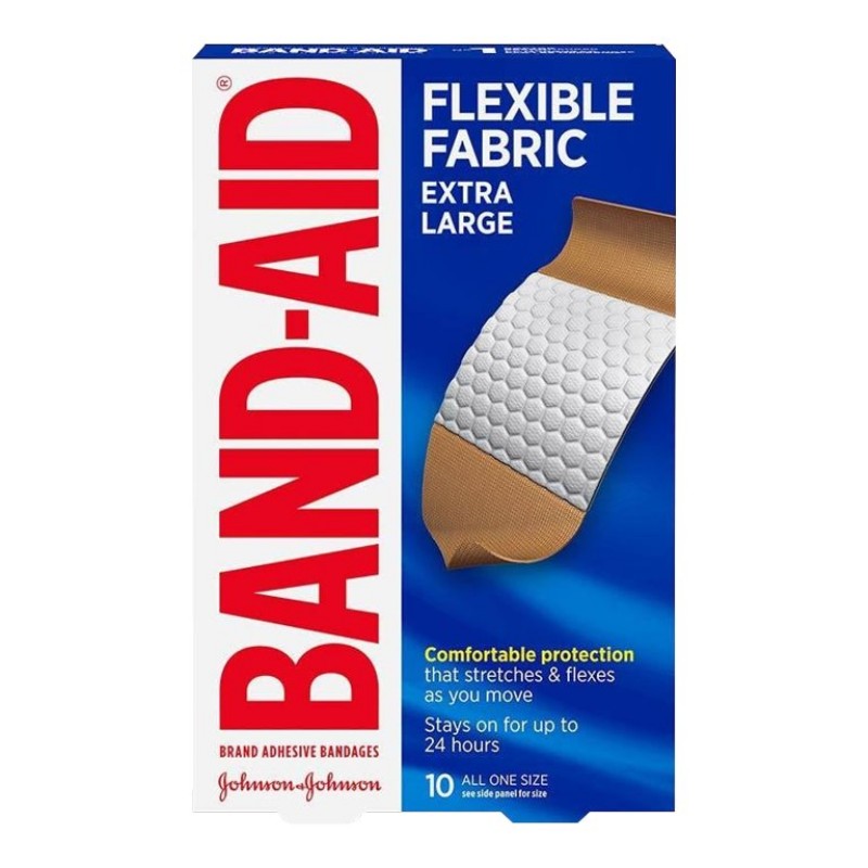BAND-AID Flexible Fabric Bandages - Extra Large - 10's