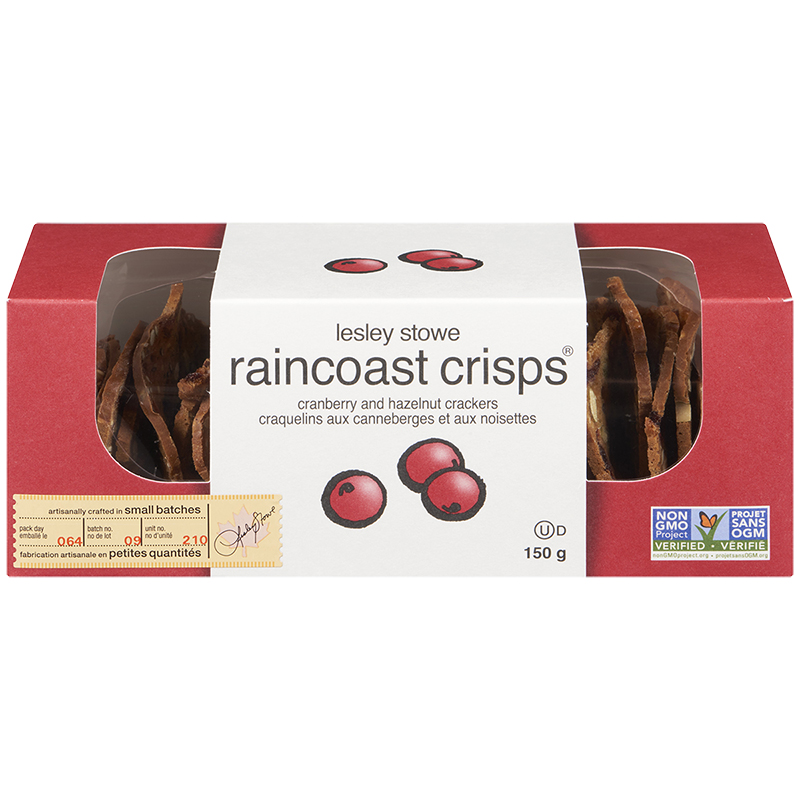 Lesley Stowe Raincoast Crisps - Cranberry & Hazelnut - 150g
