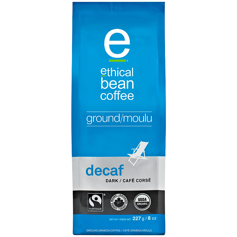 Ethical Bean Coffee - Decaf Dark - Ground Coffee - 227g