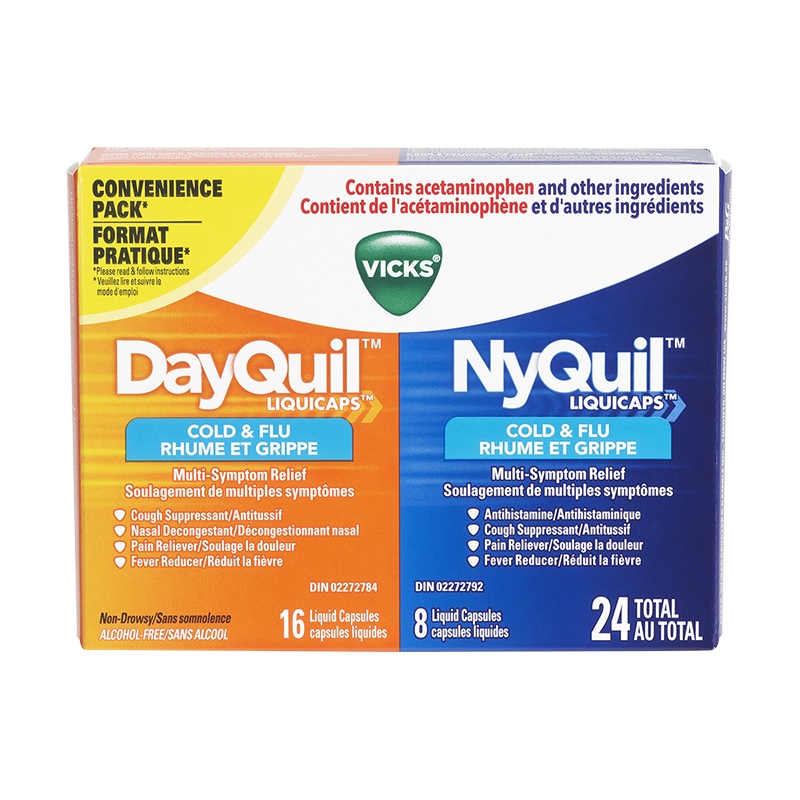 Can you take benadryl and nyquil at the same time Vicks Dayquil Nyquil Convenience Pack 24s London Drugs