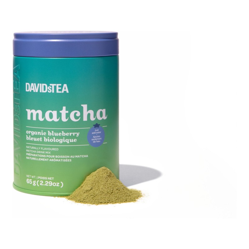 DAVIDsTEA Organic Blueberry Matcha Drink Mix - 65g