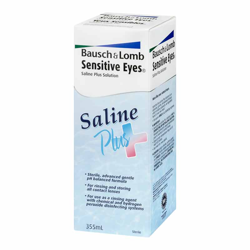 Bausch & Lomb Sensitive Eyes Saline Plus Solution - 355ml