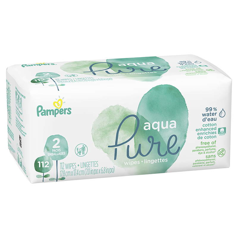 Pampers Aqua Pure Wipes - 112's