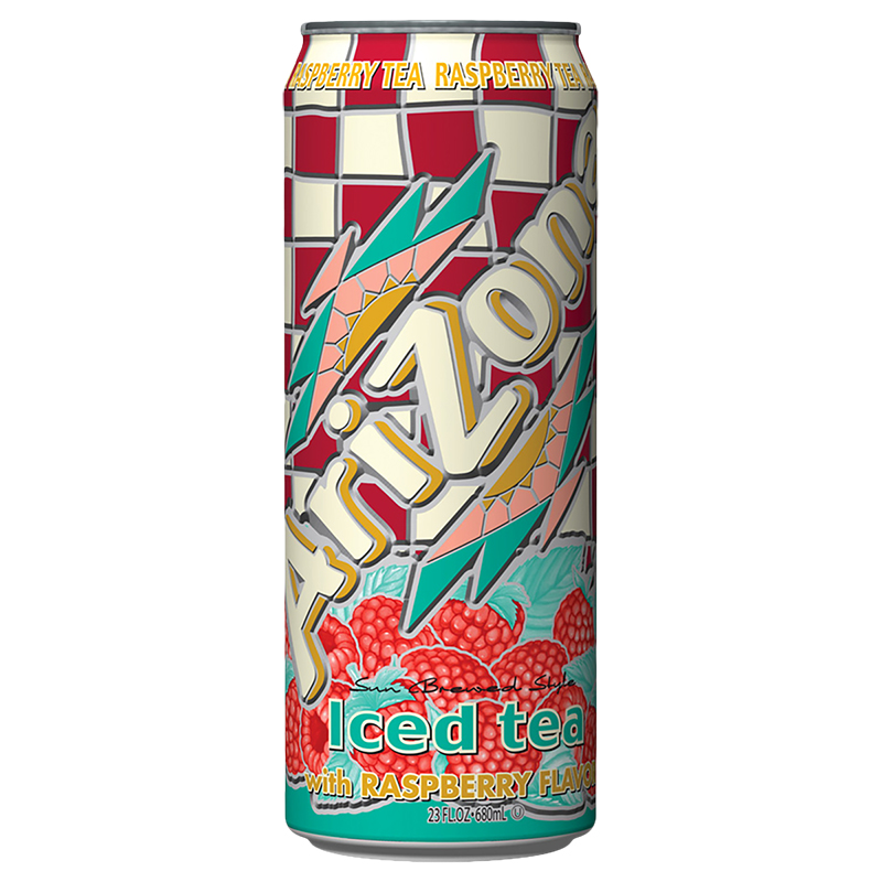Quench your thirst with the sweet taste of this AriZona raspberry iced tea....