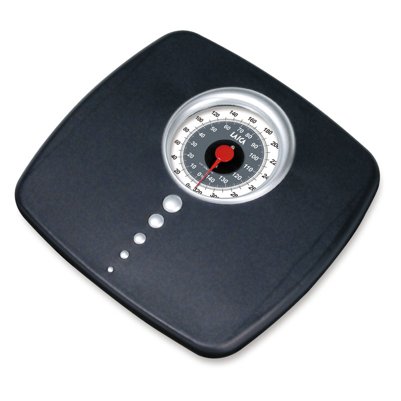 Laica Mechanical Bathroom Scale - Black - PS2017
