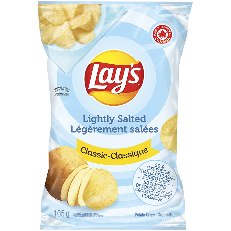 LAYS LIGHTLY SALTED 165G