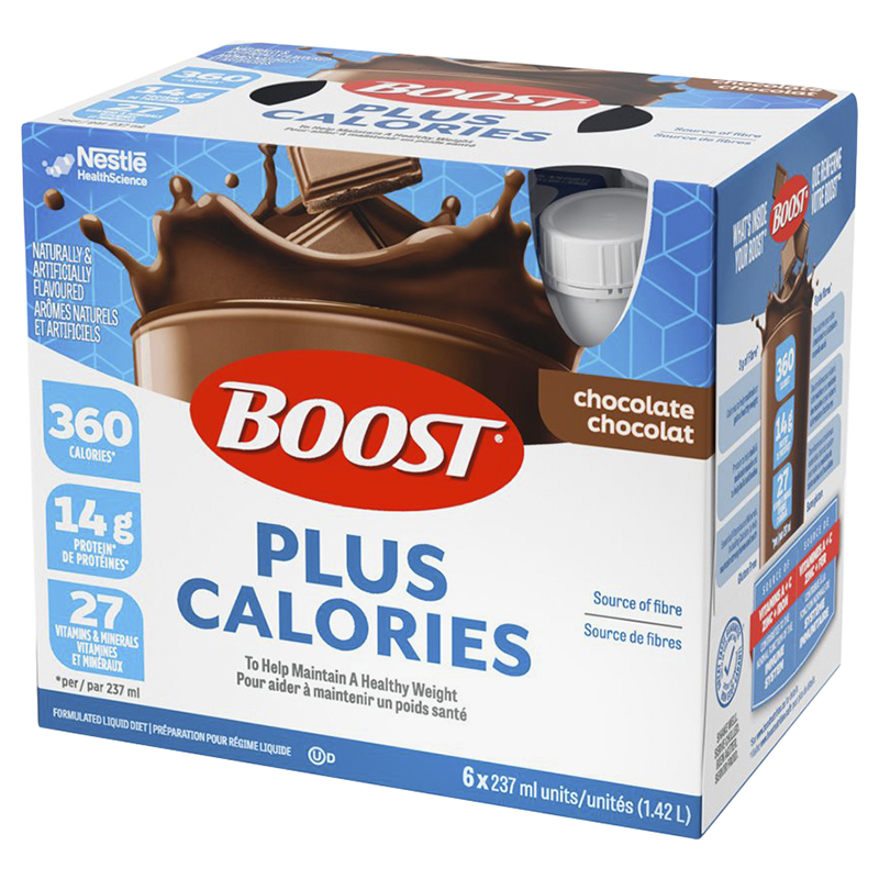BOOST Plus Calories Protein Drink - Chocolate - 6 x 237ml