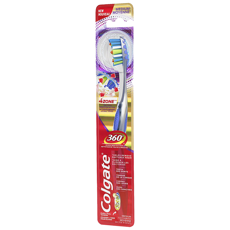 Colgate Total 360&#176; 4Zone Tooth Brush Assorted - Medium