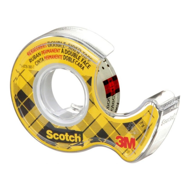 Scotch 136-NA Dispenser with Double Sided Tape 12.7mm x 6.35m