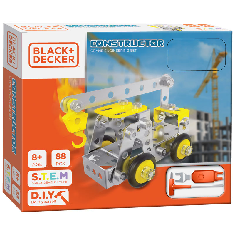 Black and Decker Constructor Crane Engineering Set - 88 Piece