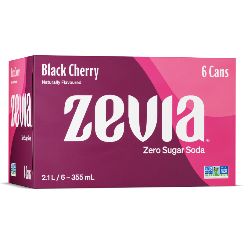 Zevia Soda - Black Cherry - 6 x 355ml