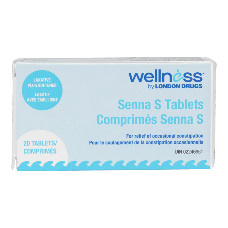 Wellness by London Drugs Senna S Tablets Laxative plus Stool Softener - 20s