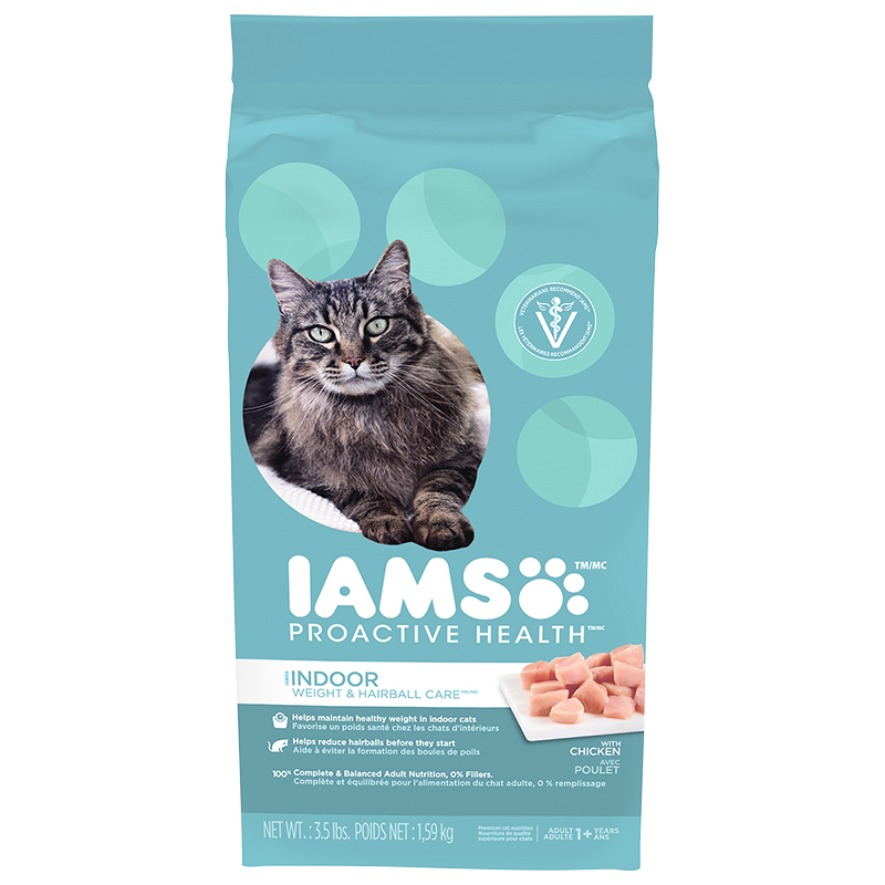Iams Proactive Health Weight and Hairball Care Cat Food - 1.59kg