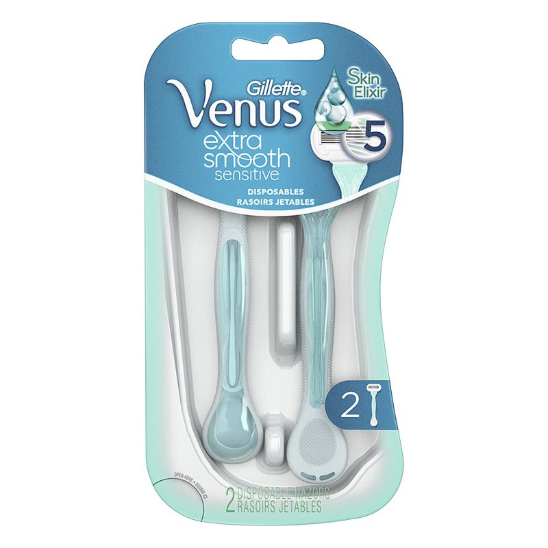 Gillette Venus Extra Smooth Sensitive Disposable Razors - 2 Pack