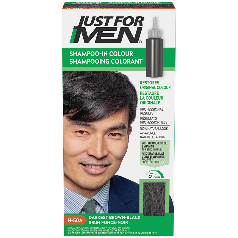 Just For Men Shampoo In Hair Colouring Dark Brown Black