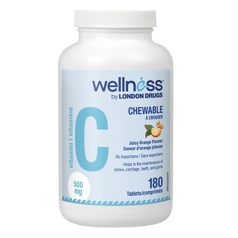 Wellness by London Drugs Vitamin C Chewable - 500mg - 180s