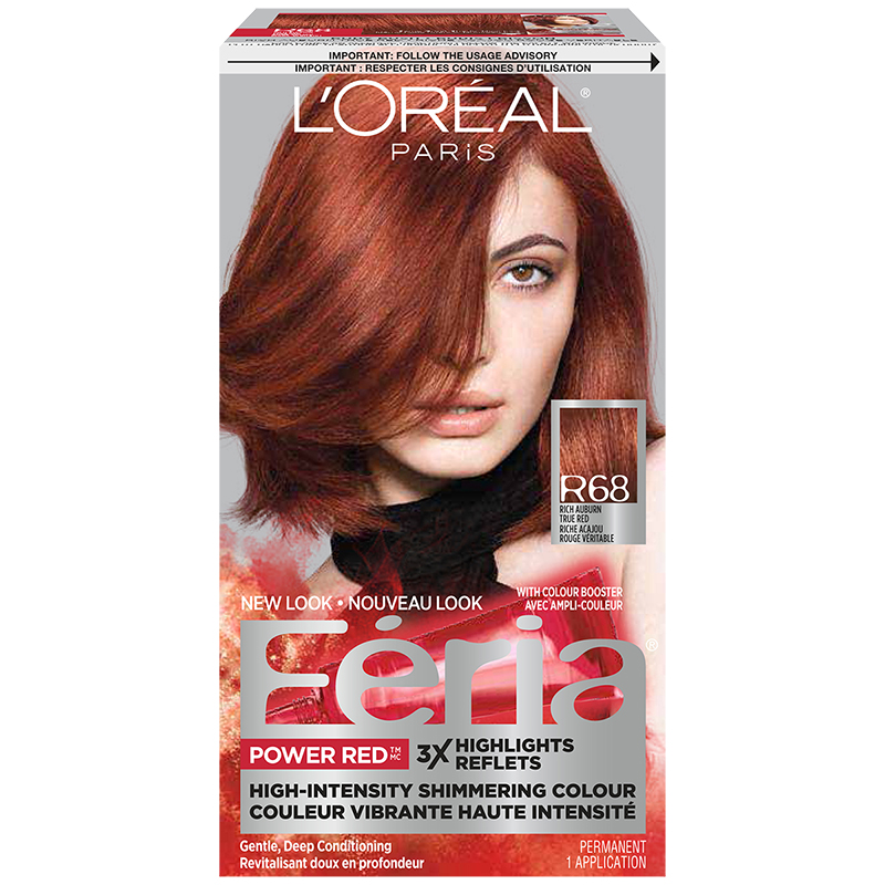 L Oreal Feria Hair Colour R68 Rich Auburn True Red