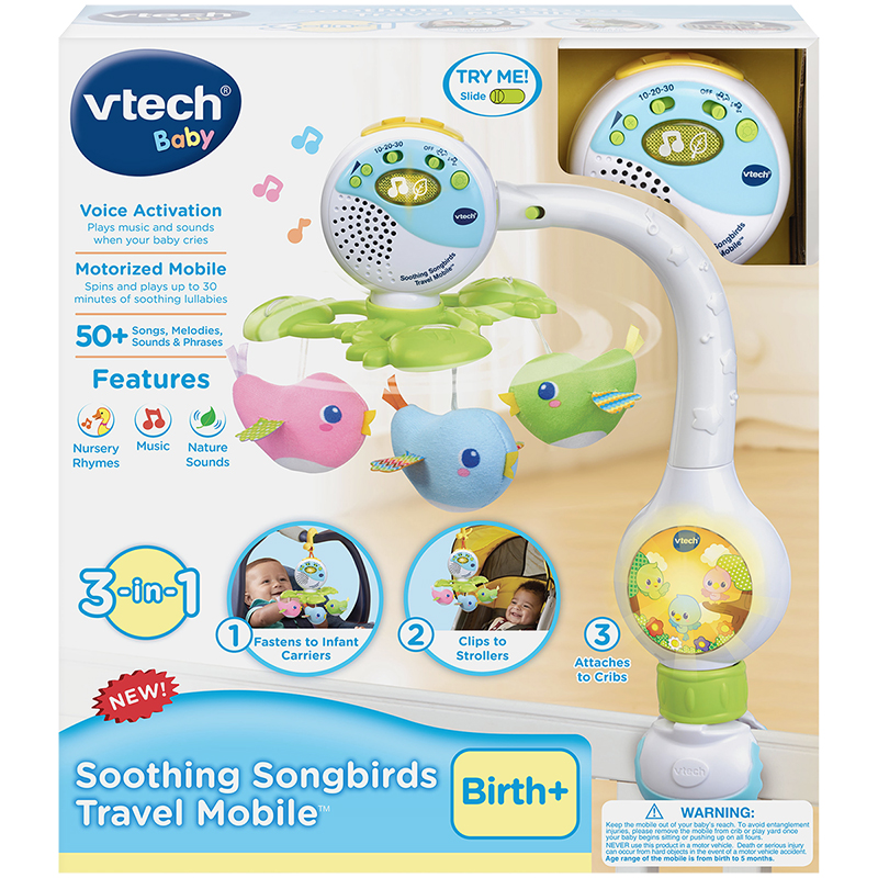 VTech Baby Soothing Songbirds Travel Mobile