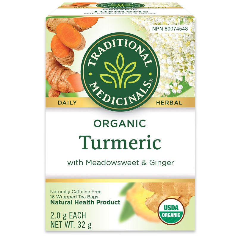 Traditional Medicinals Turmeric Organic Tea - Meadowsweet and Ginger - 16's