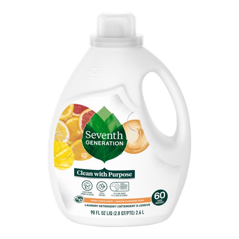 Seventh Generation Laundry Detergent - Fresh Citrus - 2.6L