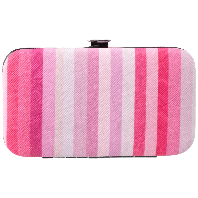 Collection by London Drugs Pro Manicure Set - Dark Pink Stripes - 7 piece