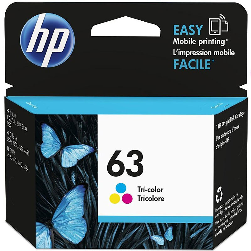 HP 63 Ink Cartridge - Tri Colour - F6U61AN#140