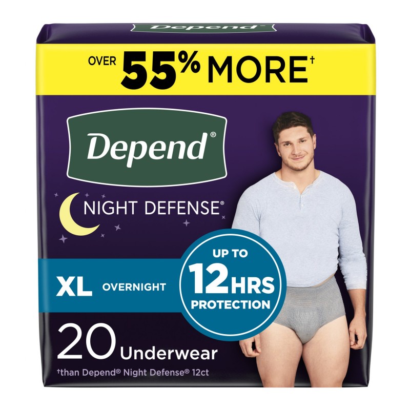 Depend Fresh Protection Night Defense Incontinence Underwear for Men