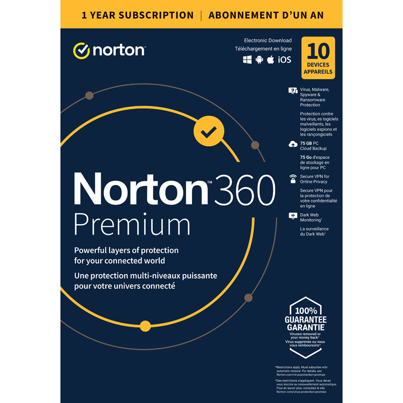Norton 360 Premium - 10 Devices/1 Year - 21400013
