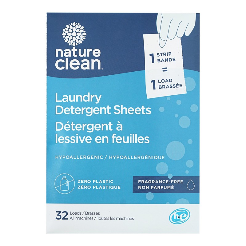 Nature Clean Laundry Detergent Sheets - Fragrance Free - 32's