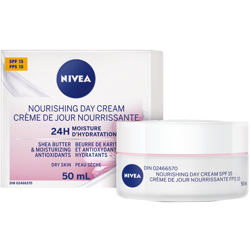 Nivea Essentials 24h Moisture Boost + Nourish Day Cream with SPF15 -Dry Skin - 50ml