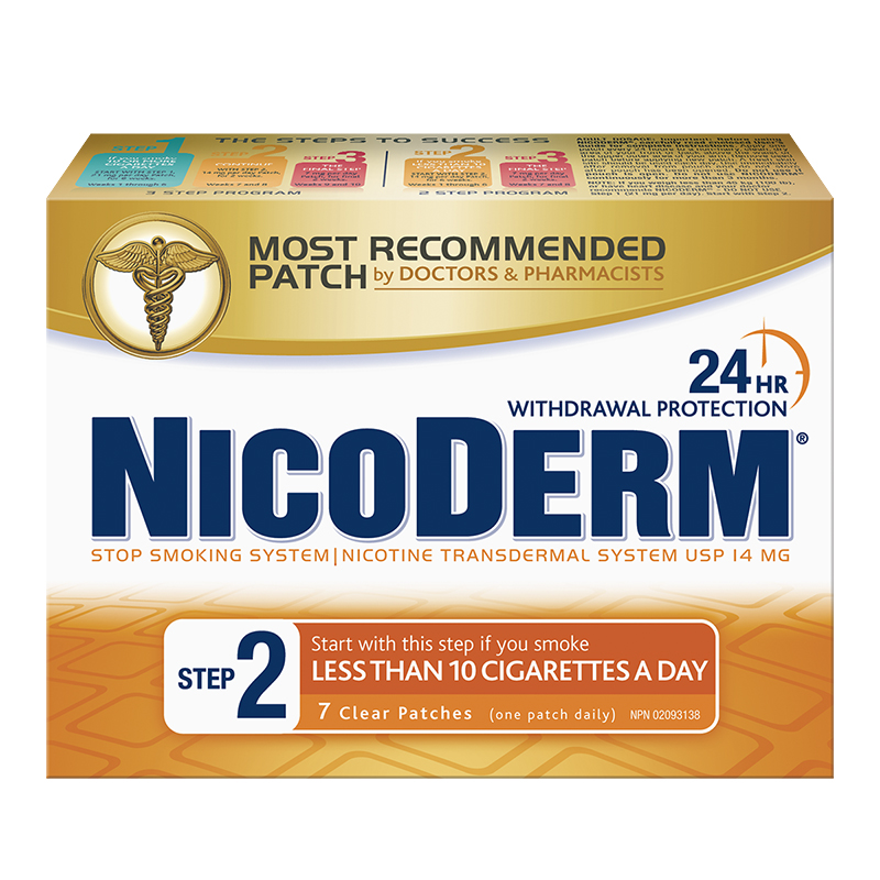 Nicoderm Stop Smoking System STEP 2 - 14mg - 7 clear patches