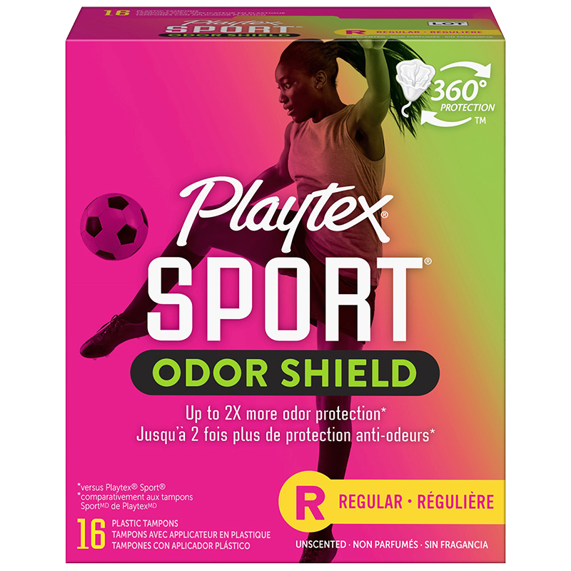 Playtex Sport Odor Shield Plastic Tampon Unscented - Regular