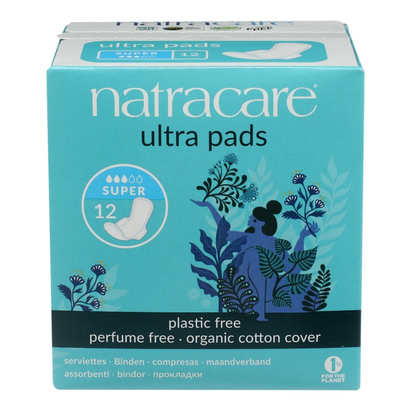 Natracare Natural Super Pads Pack of 12 Pads 