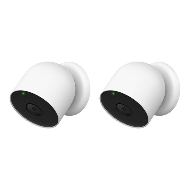 Google Indoor/Outdoor Nest Battery Camera - White - 2 pack