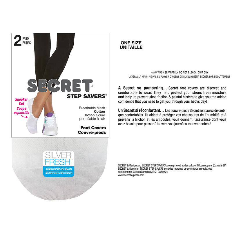 Secret Foot Cover Sneaker Cut  - Nude - 2 pair