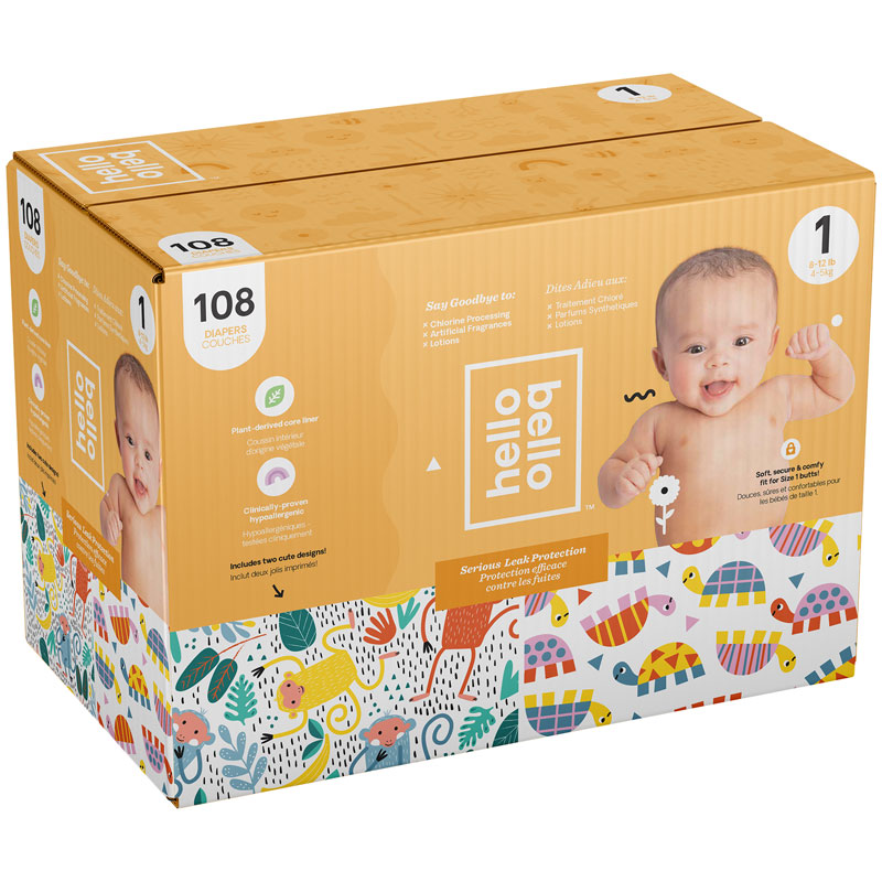 Hello Bello Premium Baby Diapers, Infant Size 4, 58 Count (Select for More  Options) 