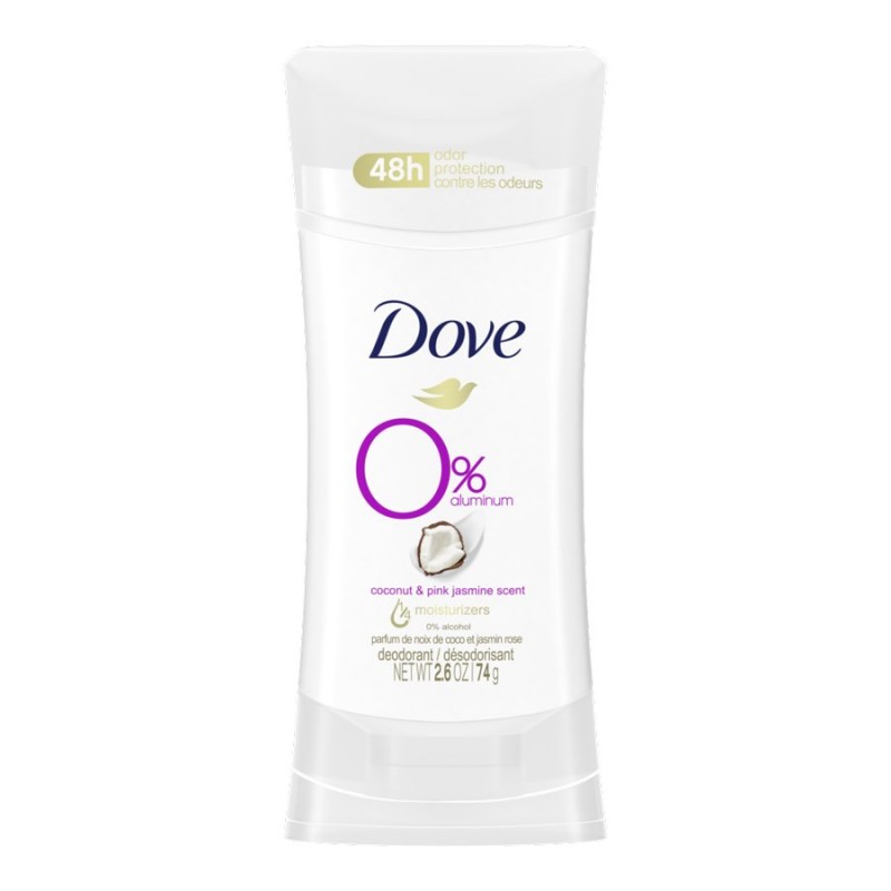 Dove 0% Aluminum Coconut Deodorant - Coconut & Pink Jasmine - 74g