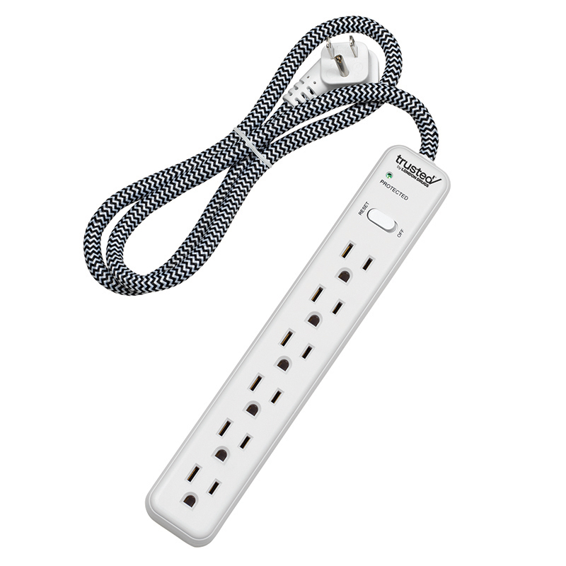 Trusted by London Drugs Surge Protector - 6 Outlet - White - FS-89-1B/WHT