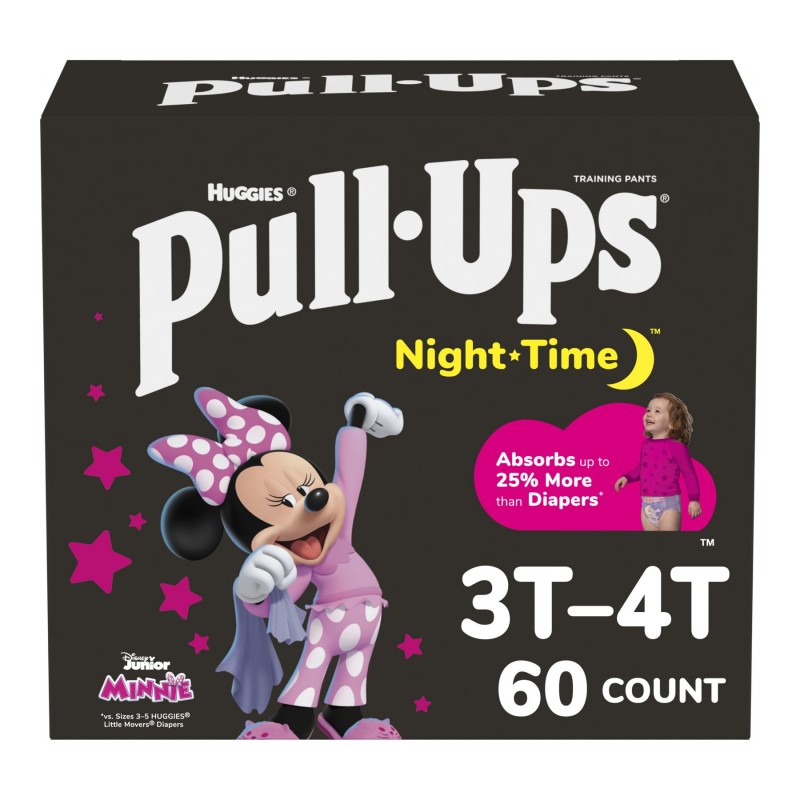 Pull-Ups Girls Night-Time Potty Training Pants - 3T-4T/32-40 lbs - 60 Count