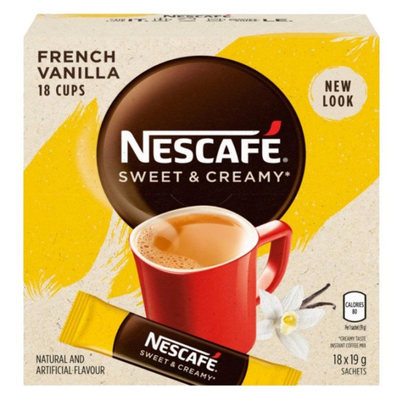 Nescafe French and Creamy Coffee - French Vanilla - 18X19g