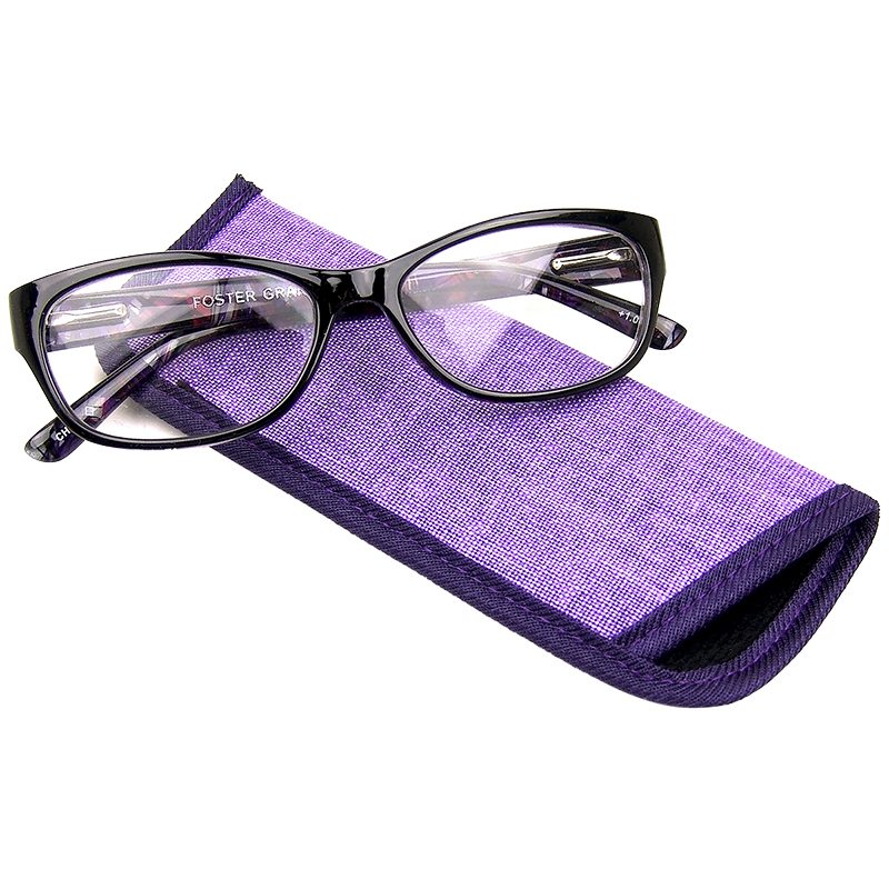Foster Grant Jo Watercolor Reading Glasses with Case - 3.25