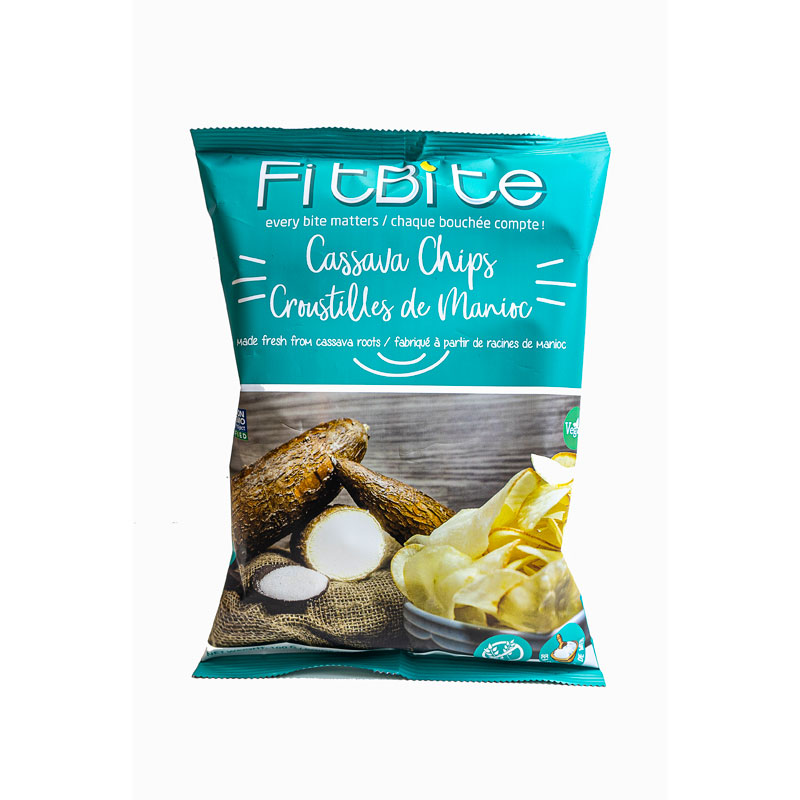 FitBite Fresh Cassava Chips - Sea Salt - 100g