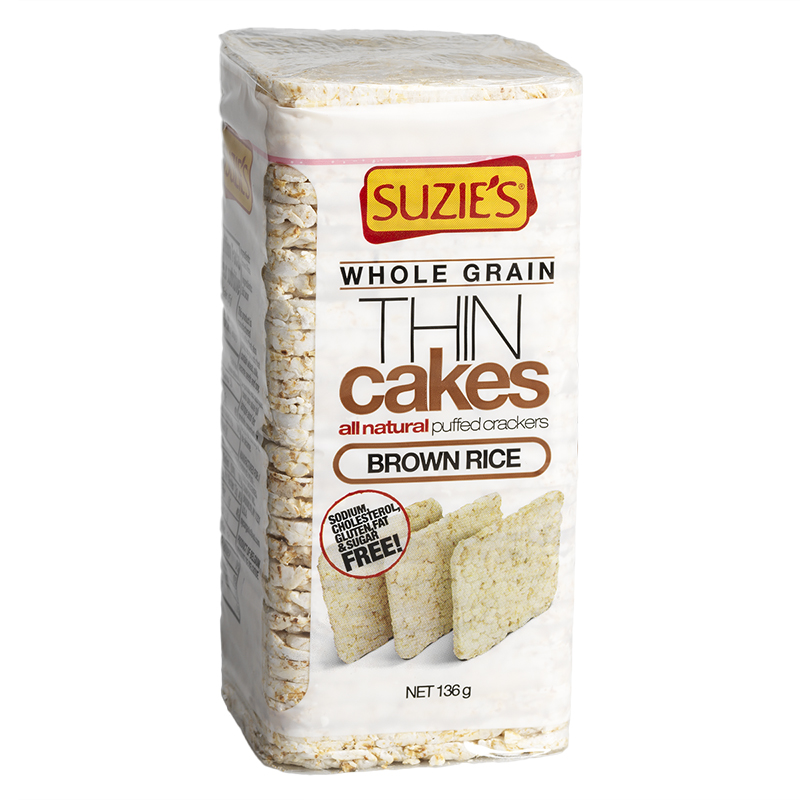 Suzie's Whole Grain Thin Cakes - Brown Rice - Unsalted - 136g