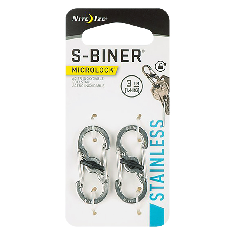 Nite Ize S-Biner Microlock Carabiner - Stainless - LSBM-11-2R3